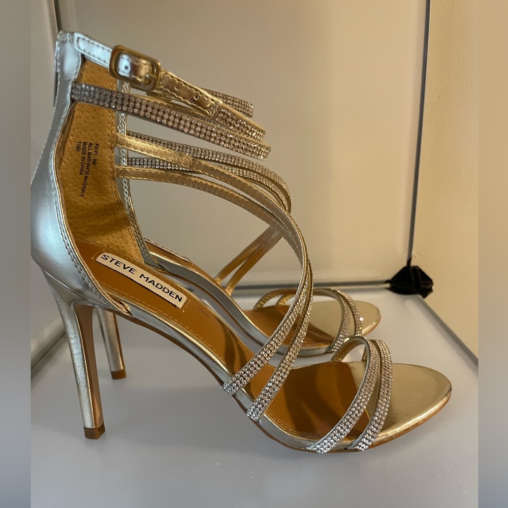 Gold Rhinestone Heels - Picture 2 of 4